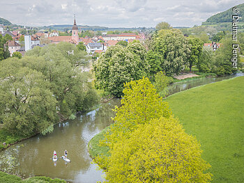 Stadtansicht mit Altmühl (Treuchtlingen, Naturpark Altmühltal)